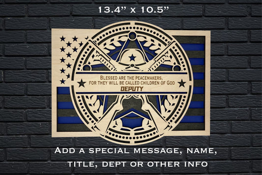 Deputy Law Enforcement Triple Layer Sign CUSTOMIZABLE
