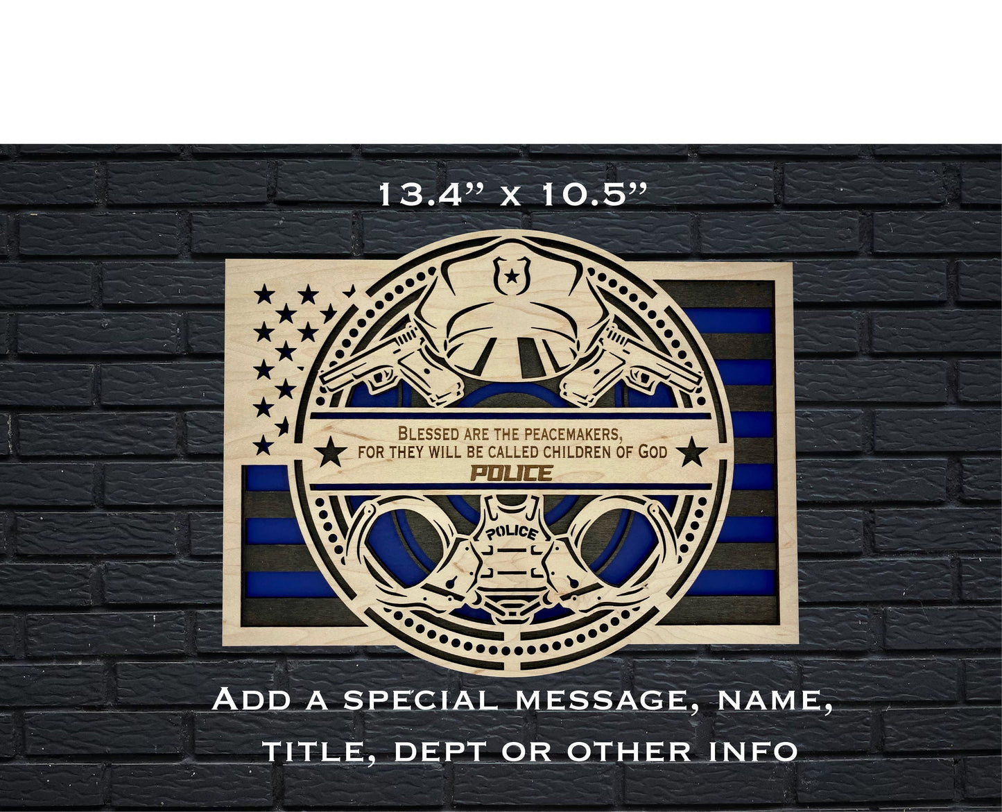 Police Law Enforcement Triple Layer Sign CUSTOMIZABLE