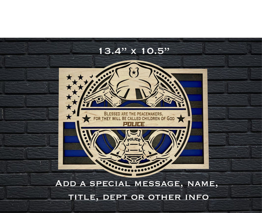 Police Law Enforcement Triple Layer Sign CUSTOMIZABLE