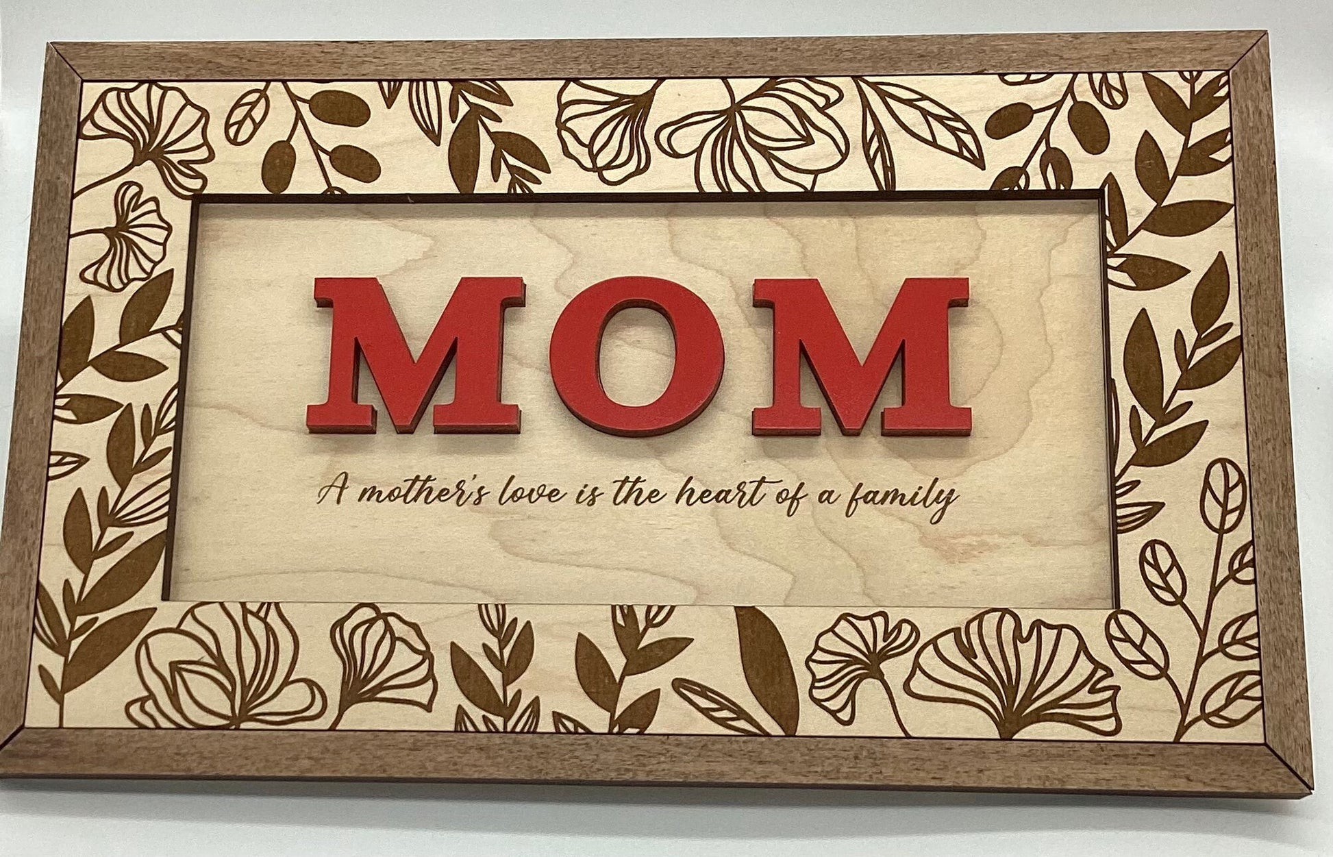 WOODEN Mom Sign (Mother’s Day Christmas Gift)
