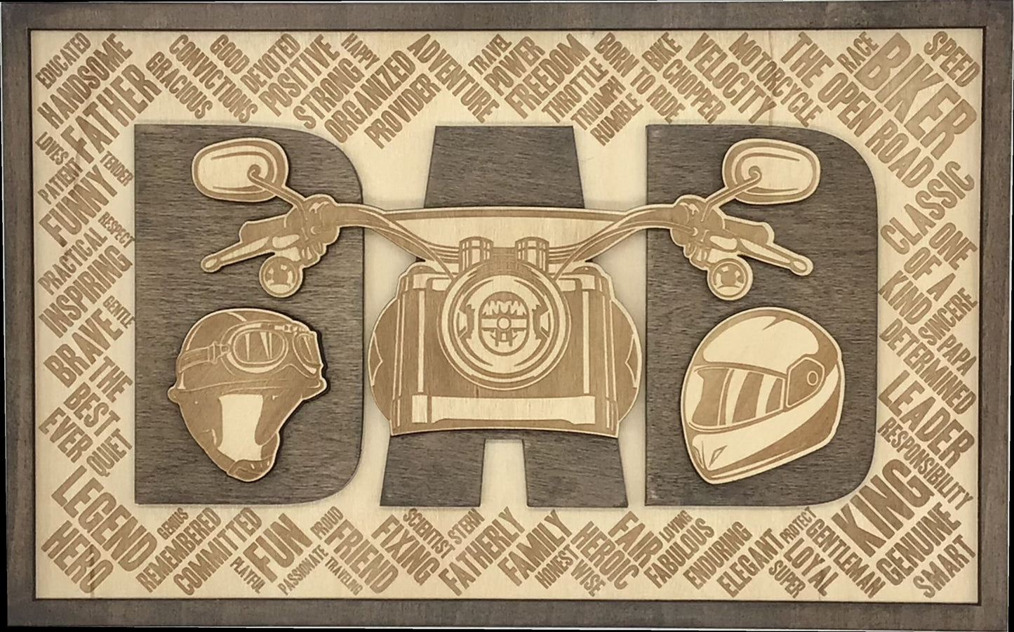 Dad Biker Sign (Father's Day, Birthday, Christmas gift)