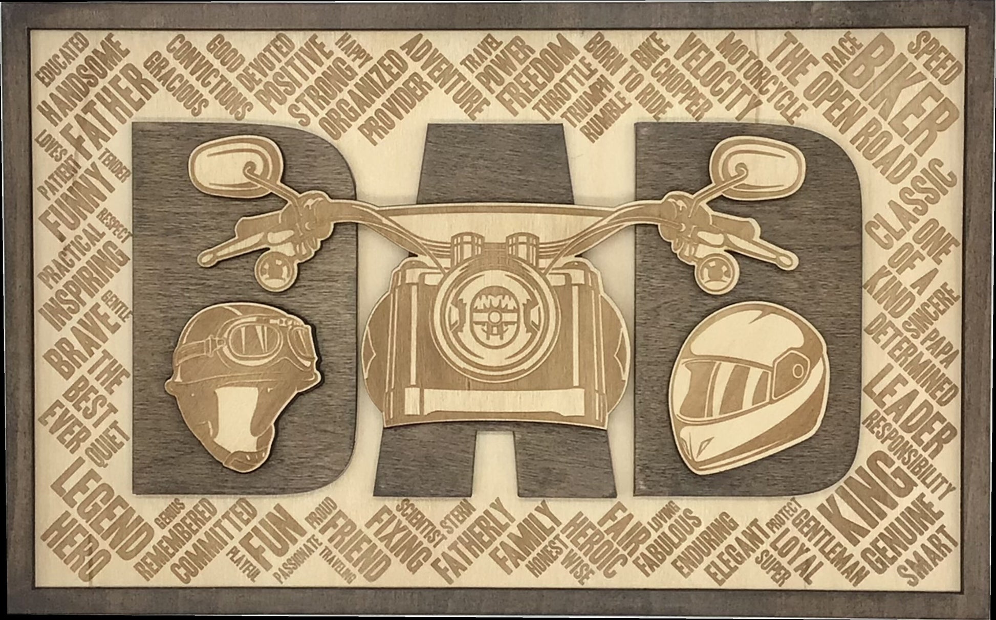 Dad Biker Sign (Father's Day, Birthday, Christmas gift)