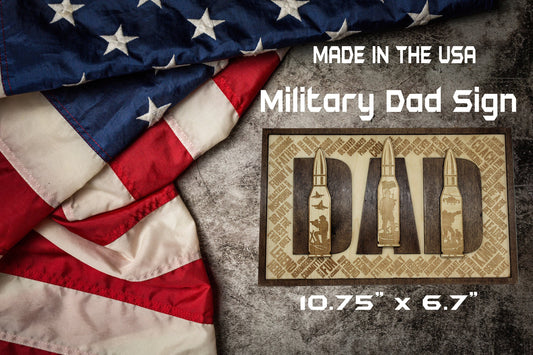 Father's Day Military Veteran Dad Sign