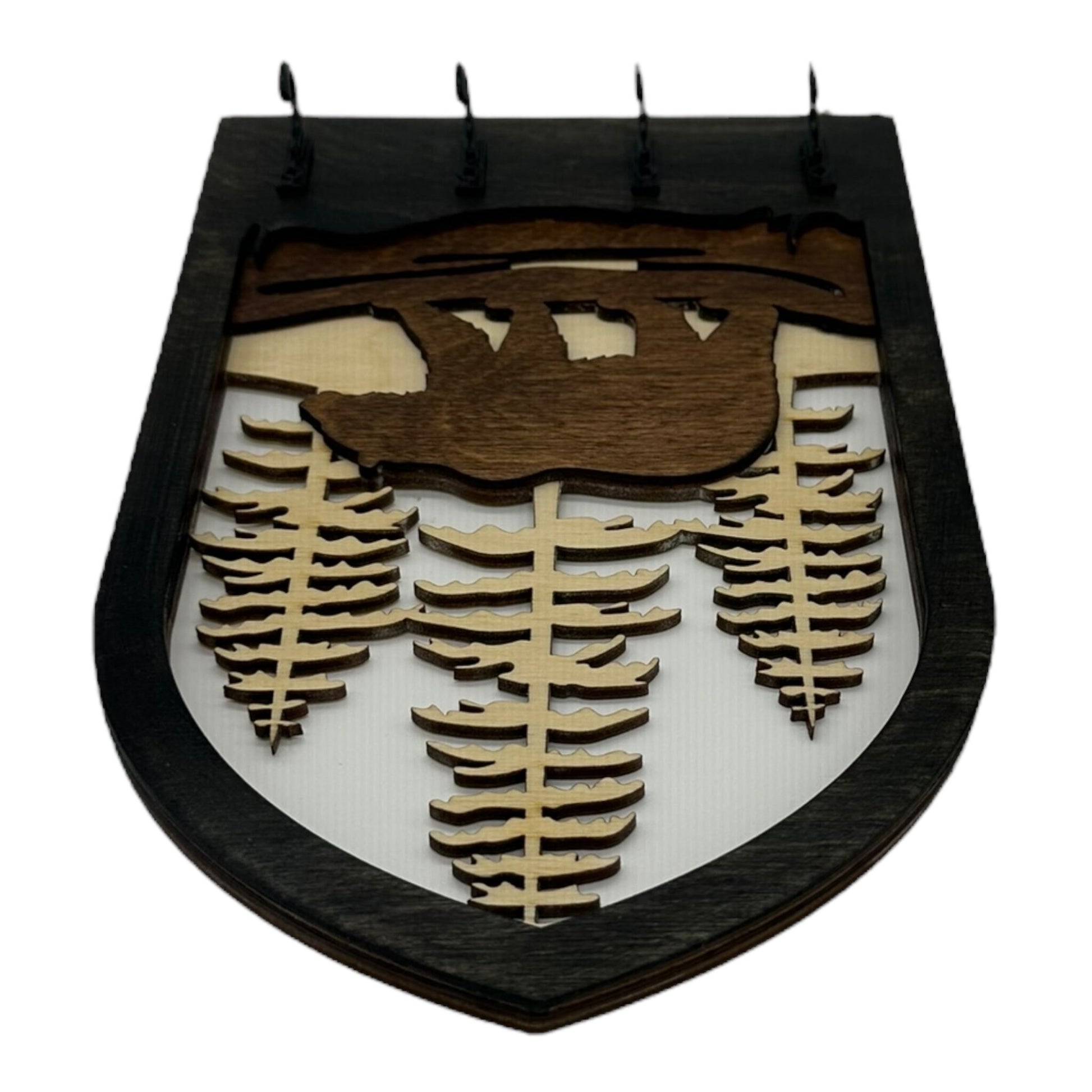 Bear Four Hook Arch Key Hanger/ Organizer