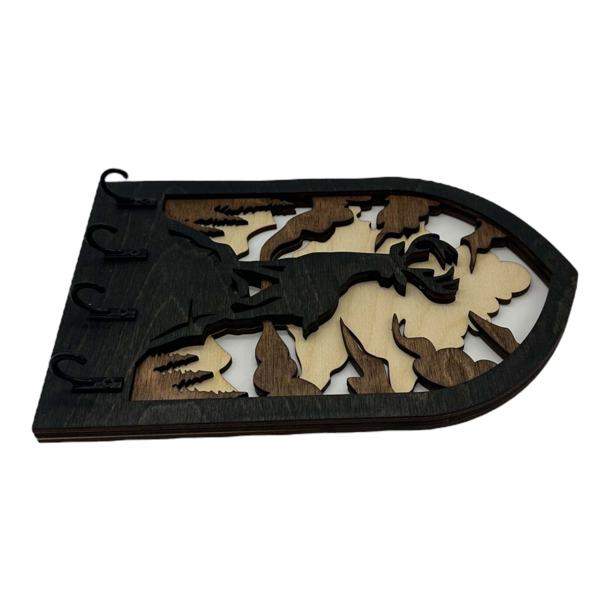 Deer Four Hook Arch Key Hanger/ Organizer