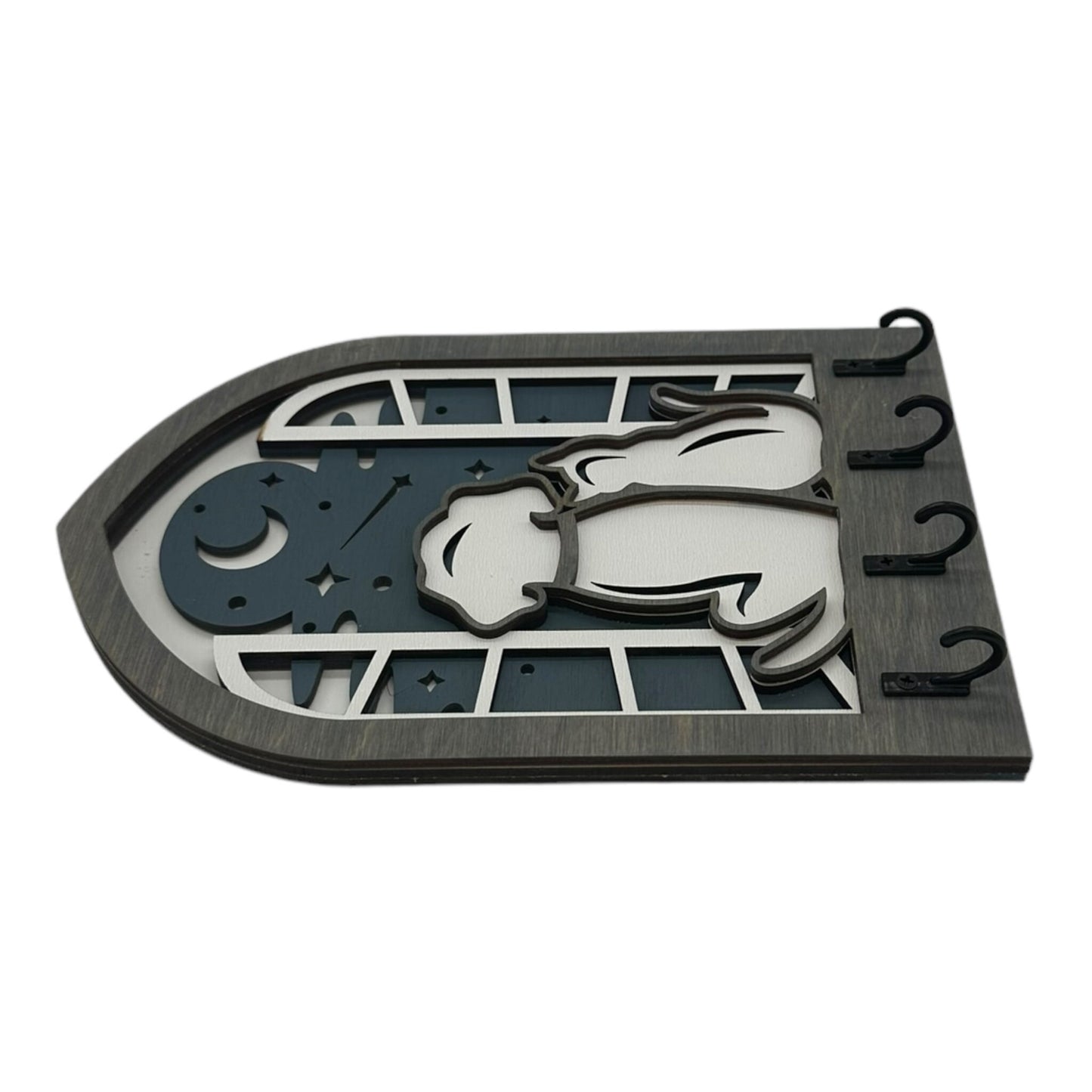 Dog and Cat Four Hook Arch Key Hanger/ Organizer