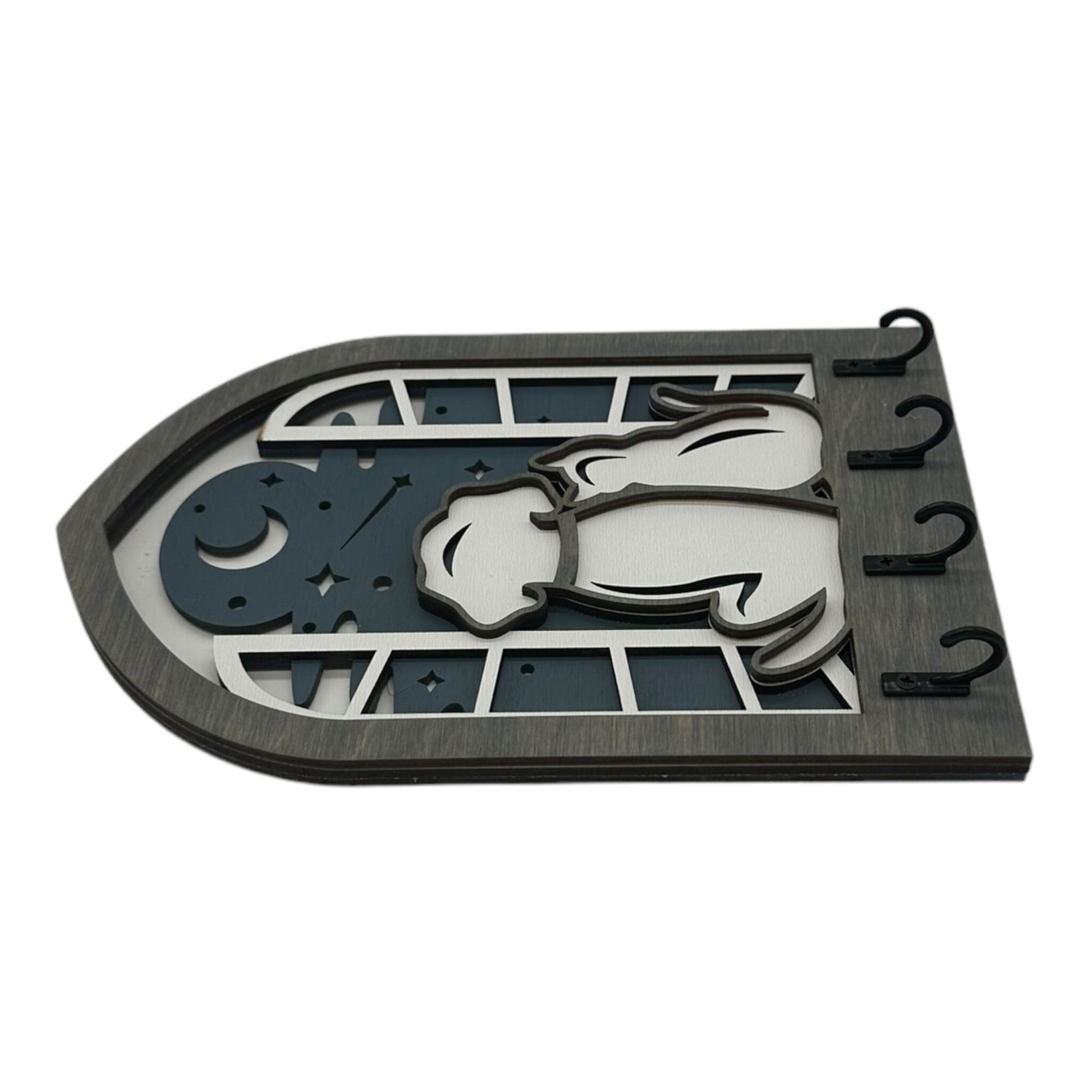 Dog and Cat Four Hook Arch Key Hanger/ Organizer