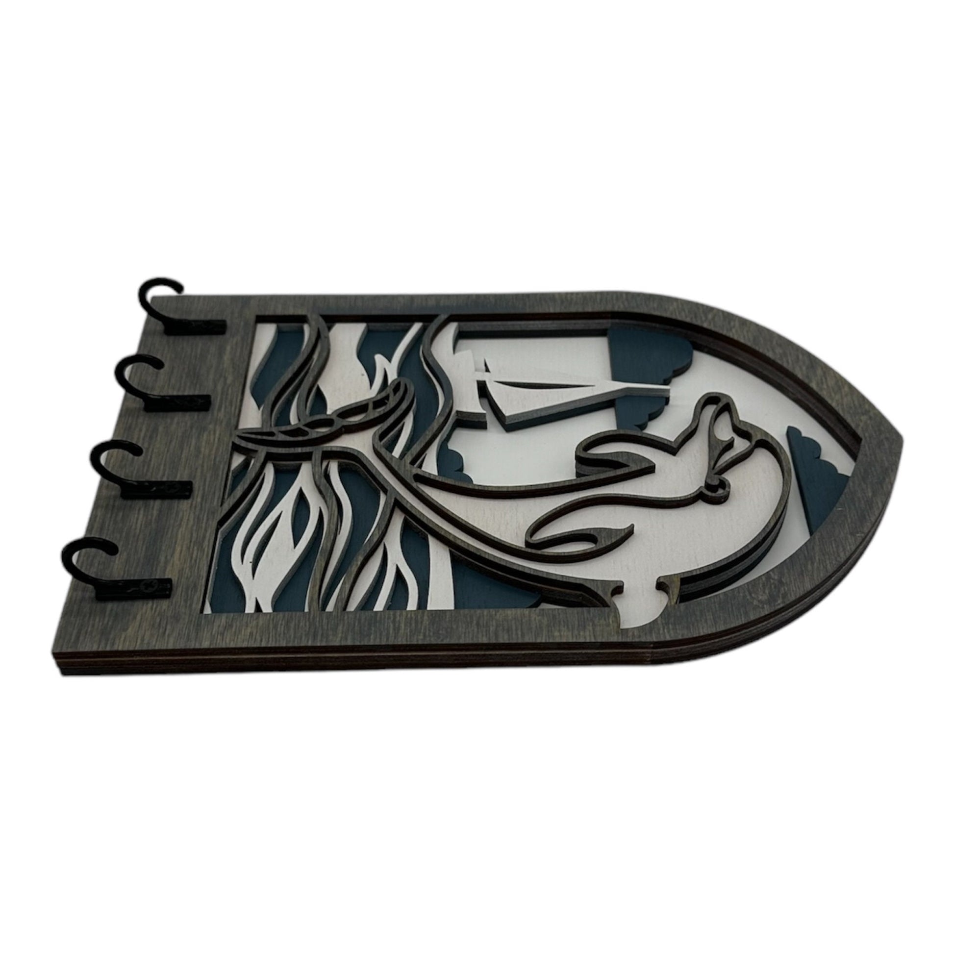 Dolphin Four Hook Arch Key Hanger/ Organizer