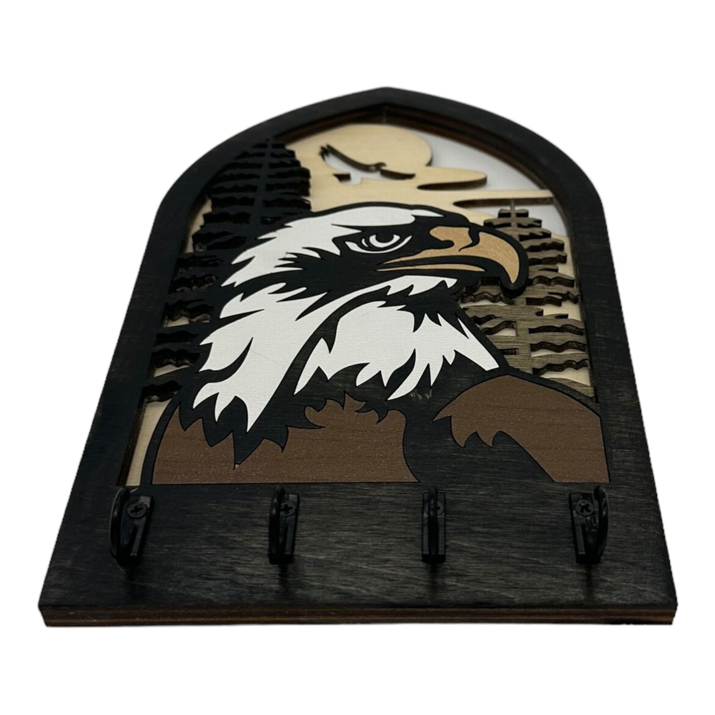 Eagle Four Hook Arch Key Hanger/ Organizer