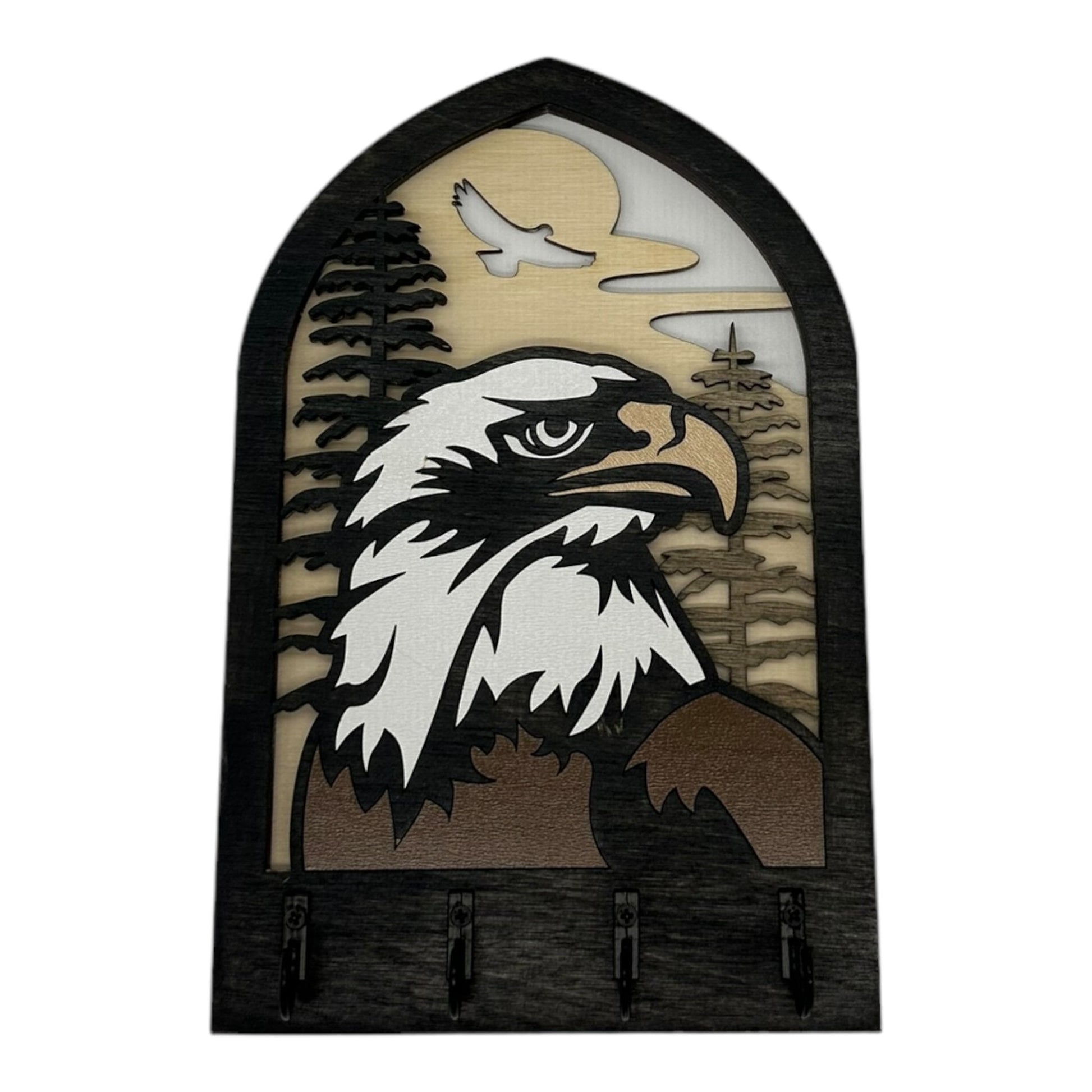 Eagle Four Hook Arch Key Hanger/ Organizer
