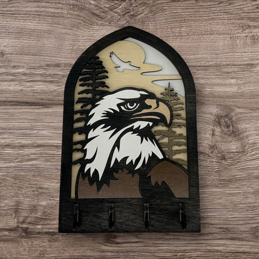 Eagle Four Hook Arch Key Hanger/ Organizer