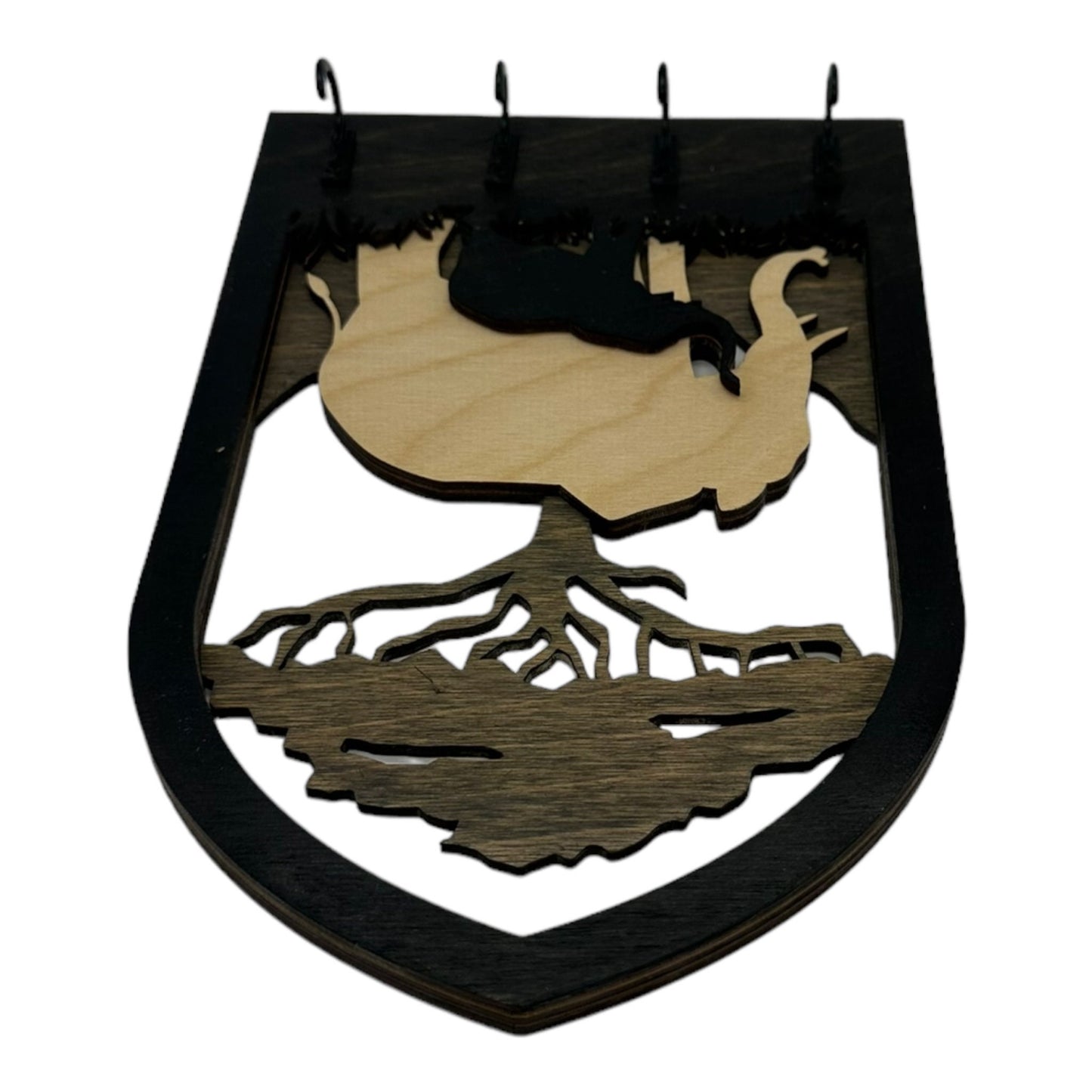 Elephant Four Hook Arch Key Hanger/ Organizer