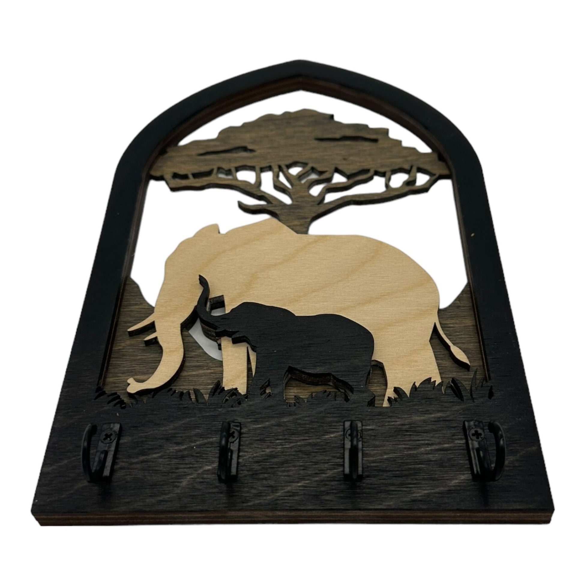 Elephant Four Hook Arch Key Hanger/ Organizer