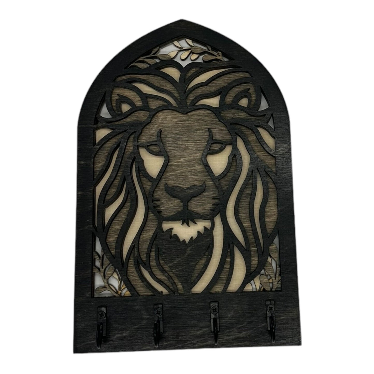 Lion Four Hook Arch Key Hanger/ Organizer