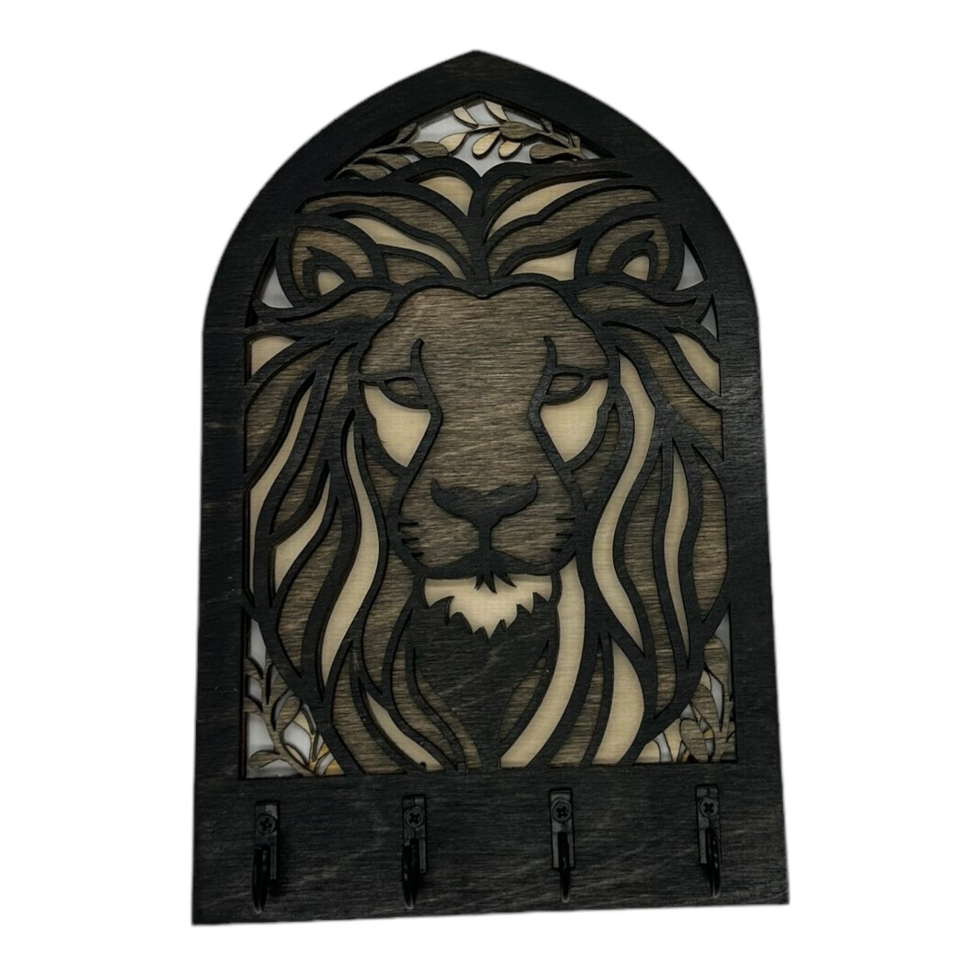 Lion Four Hook Arch Key Hanger/ Organizer