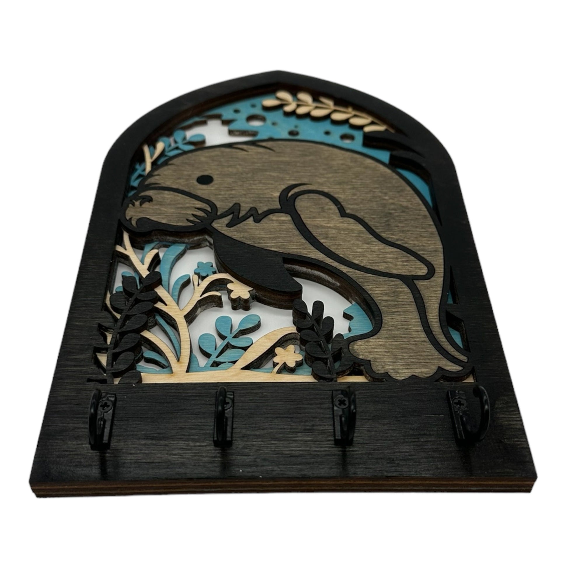 Manatee Four Hook Arch Key Hanger/ Organizer