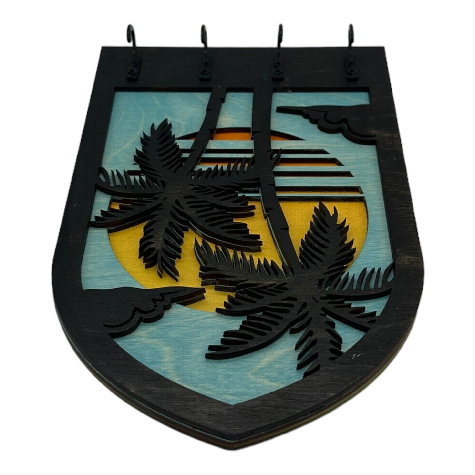 Palm Tree Four Hook Arch Key Hanger/ Organizer