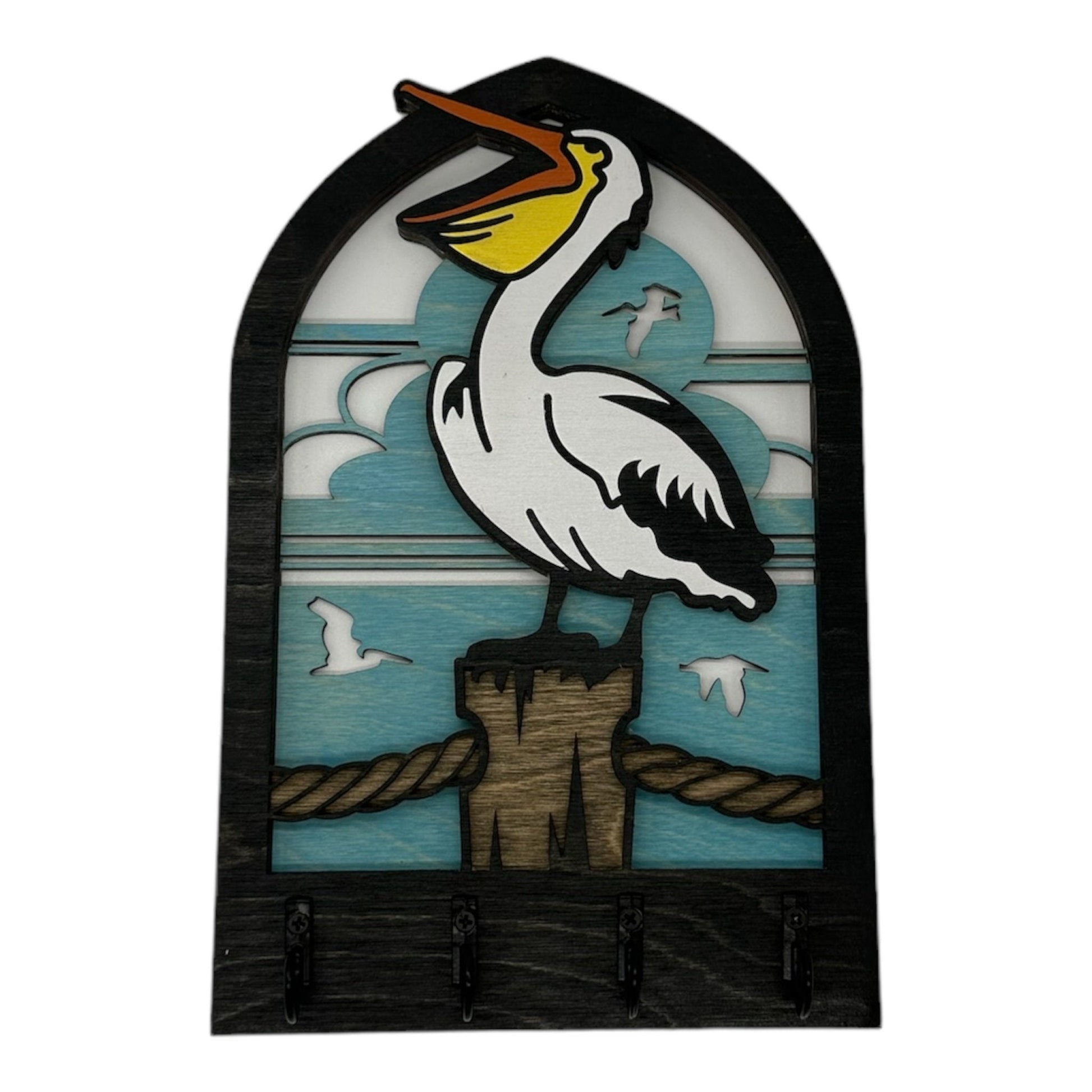 Pelican Four Hook Arch Key Hanger/ Organizer