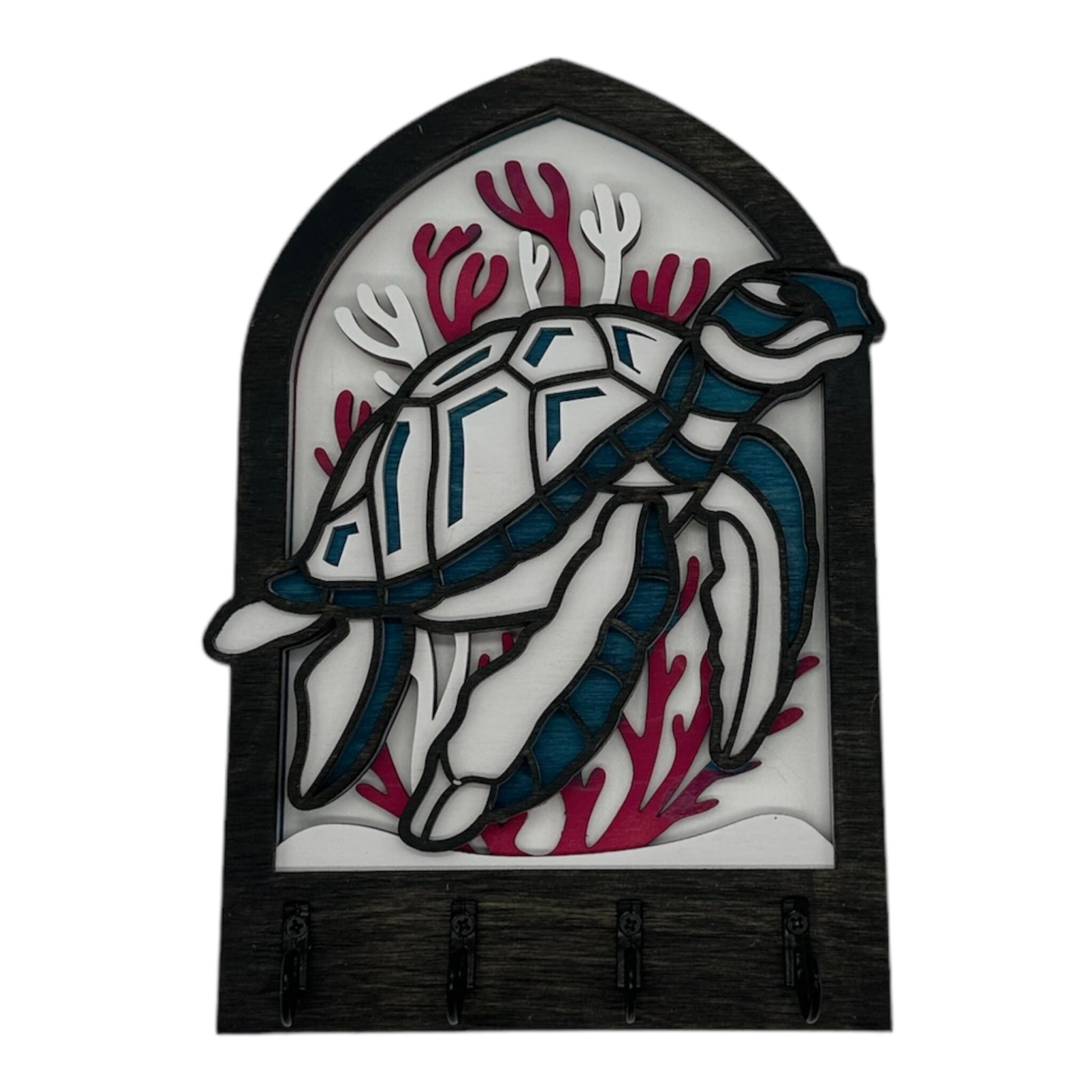 Turtle Four Hook Arch Key Hanger/ Organizer