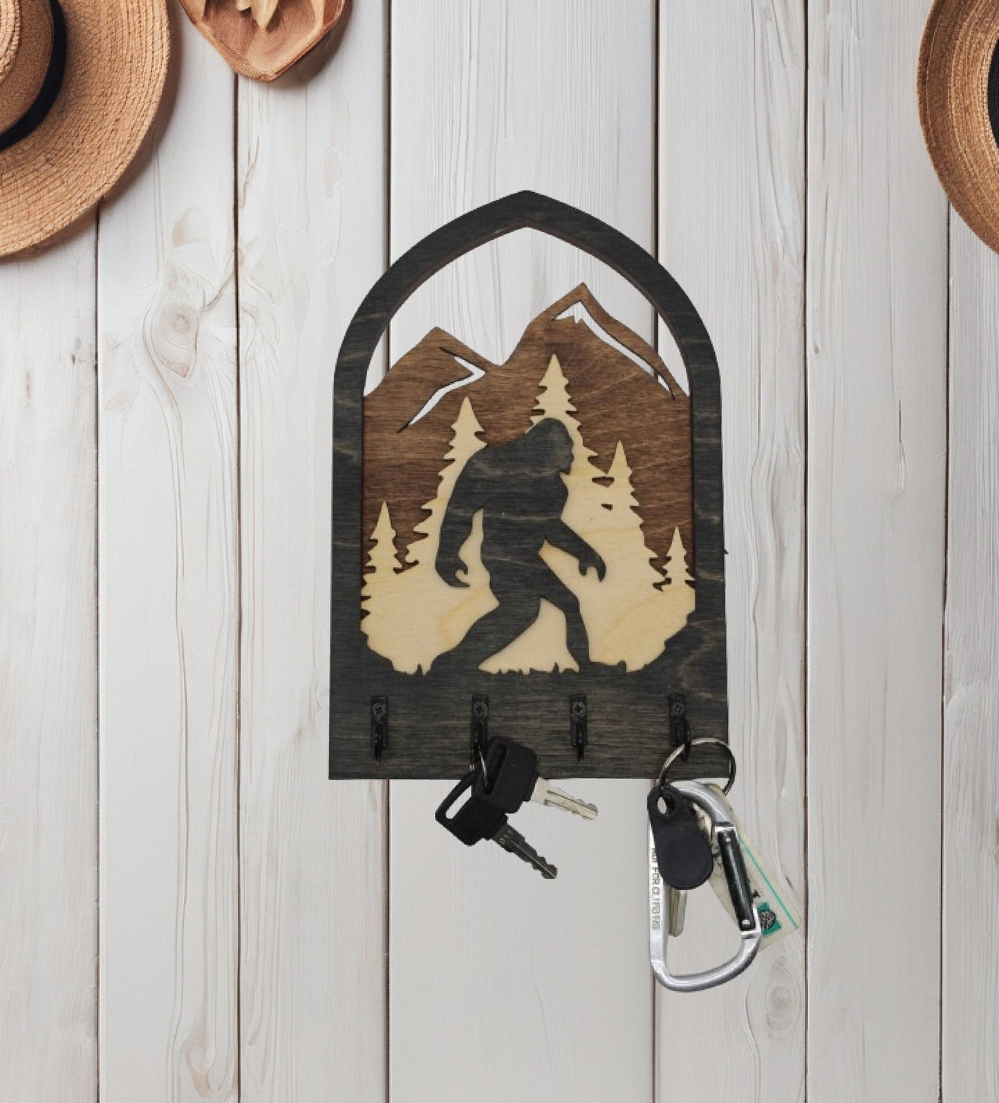 Sasquatch Yeti Big Foot / Key Hanger/ Organizer