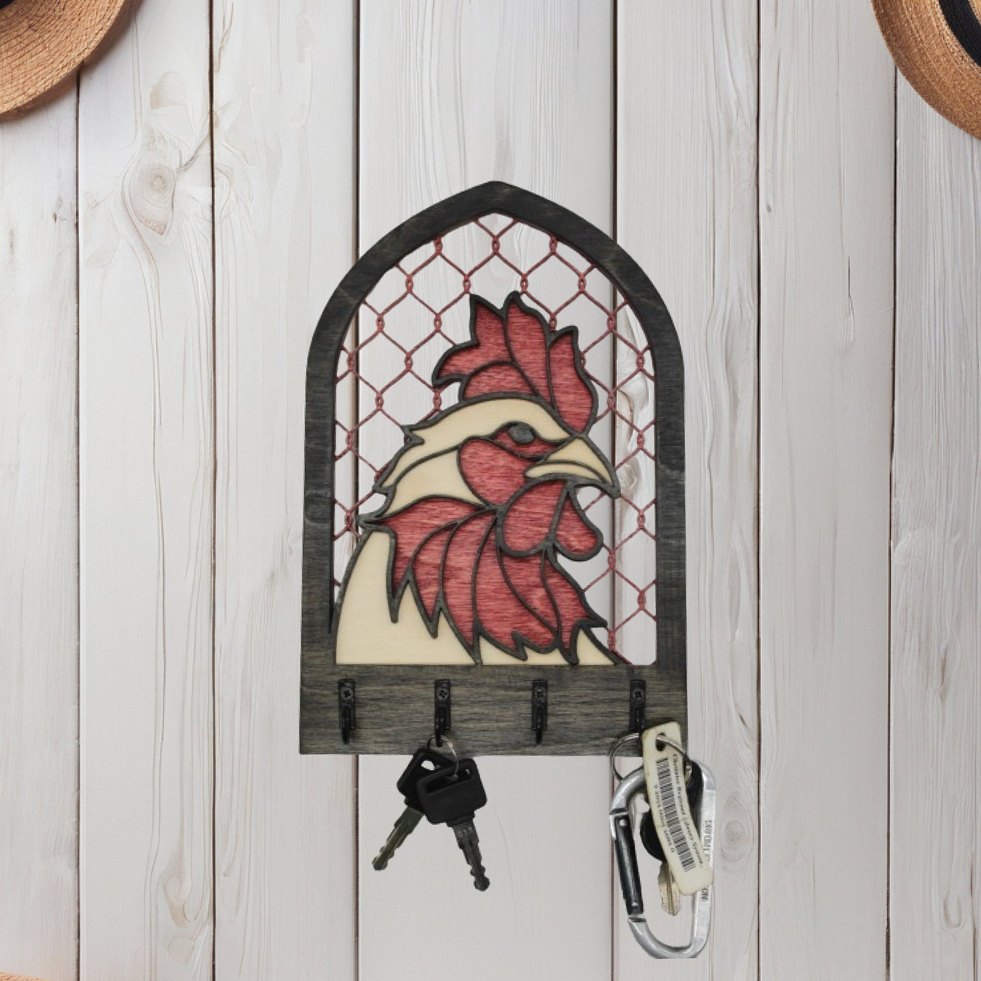 Chicken/Rooster Farm / Key Hanger / Organizer
