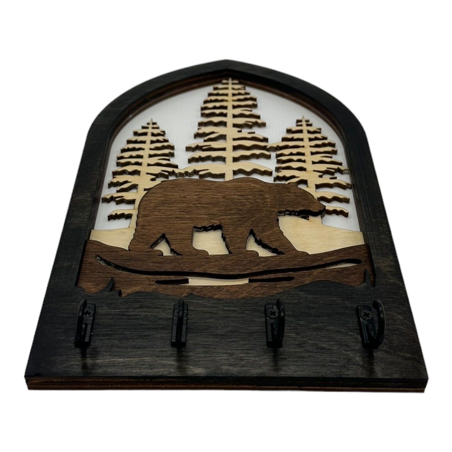 Bear Four Hook Arch Key Hanger/ Organizer