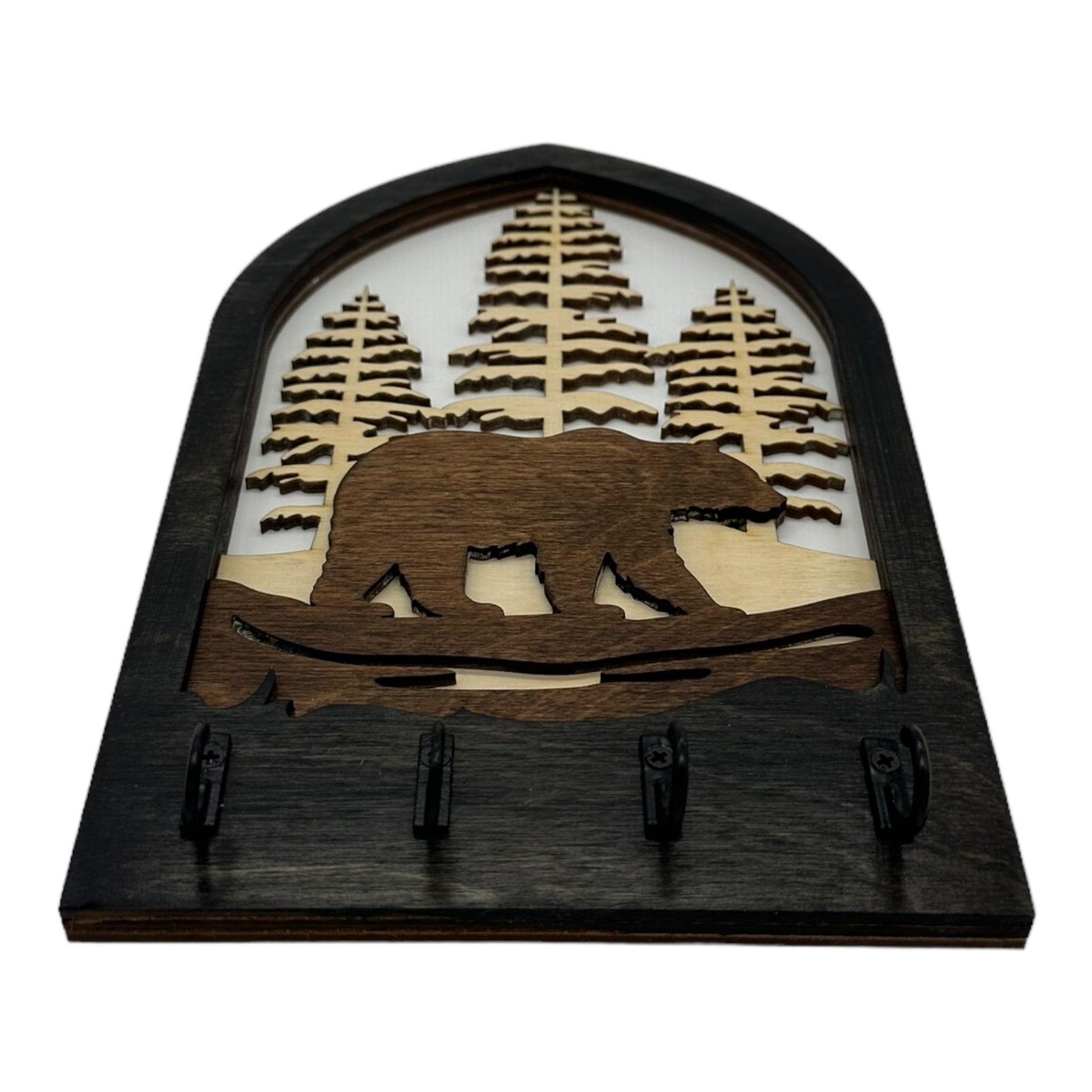 Bear Four Hook Arch Key Hanger/ Organizer
