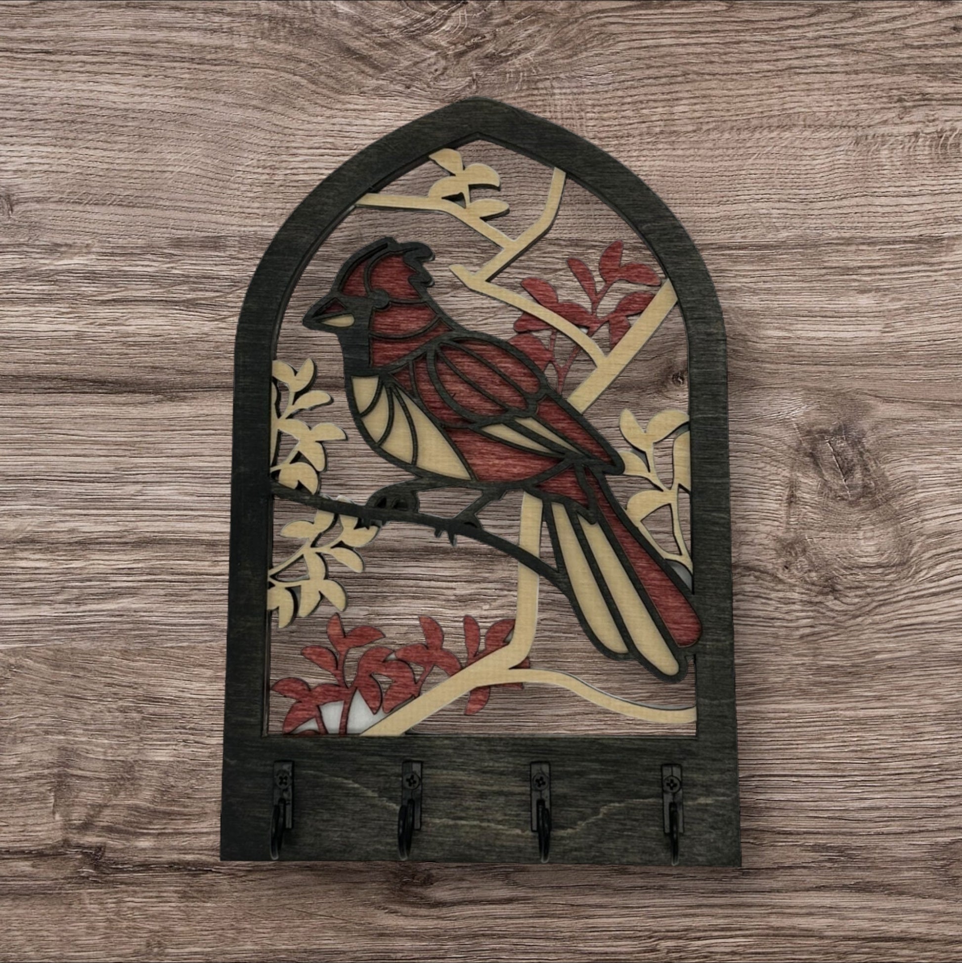 Cardinal Four Hook Arch Key Hanger/ Organizer