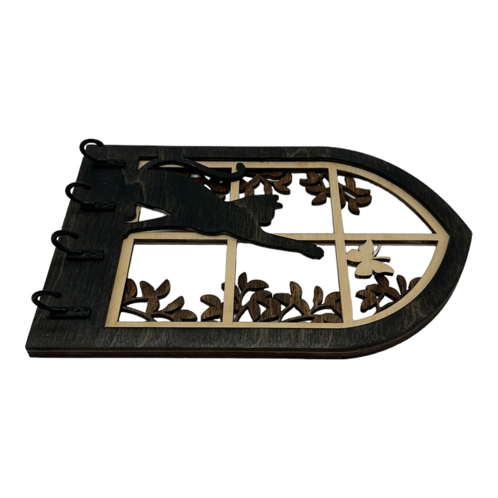 Cat Four Hook Arch Key Hanger/ Organizer