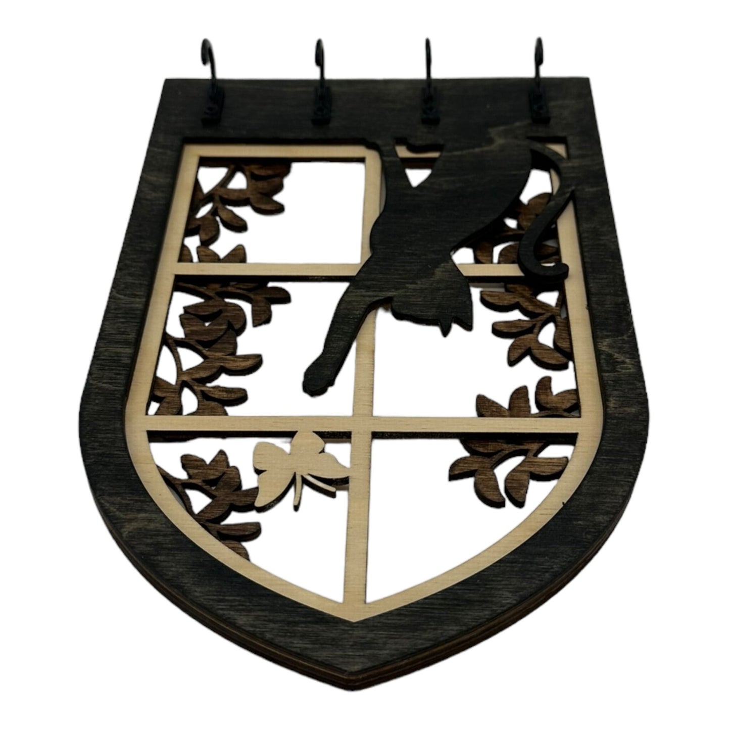 Cat Four Hook Arch Key Hanger/ Organizer