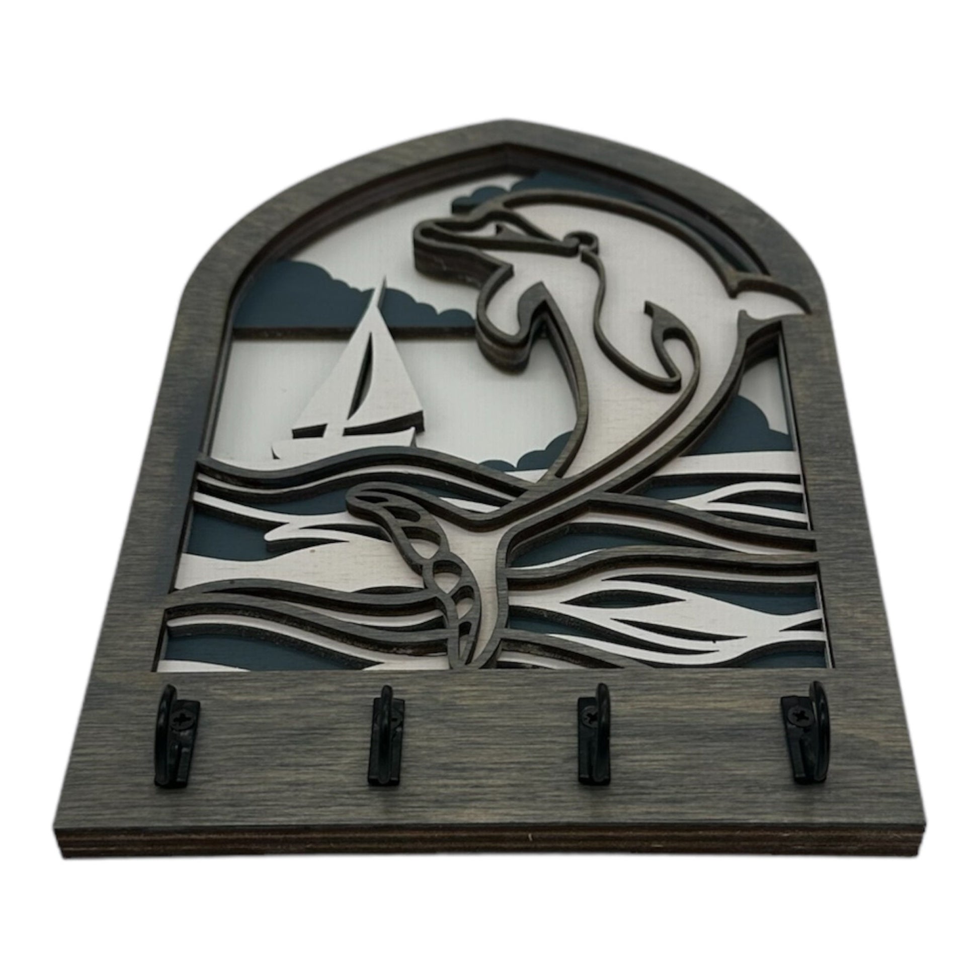Dolphin Four Hook Arch Key Hanger/ Organizer