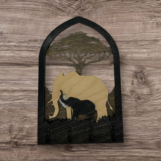 Elephant Four Hook Arch Key Hanger/ Organizer