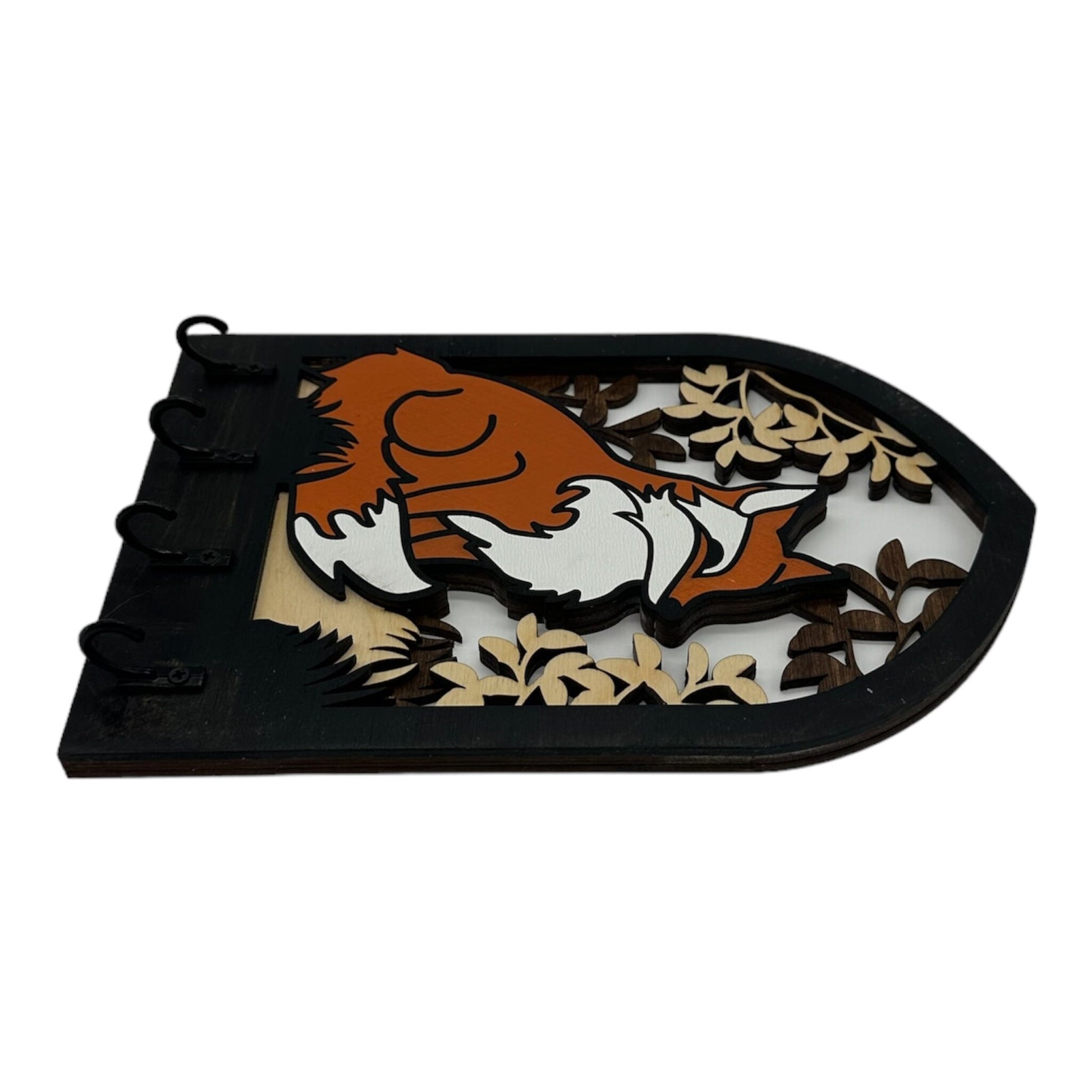 Fox Four Hook Arch Key Hanger/ Organizer