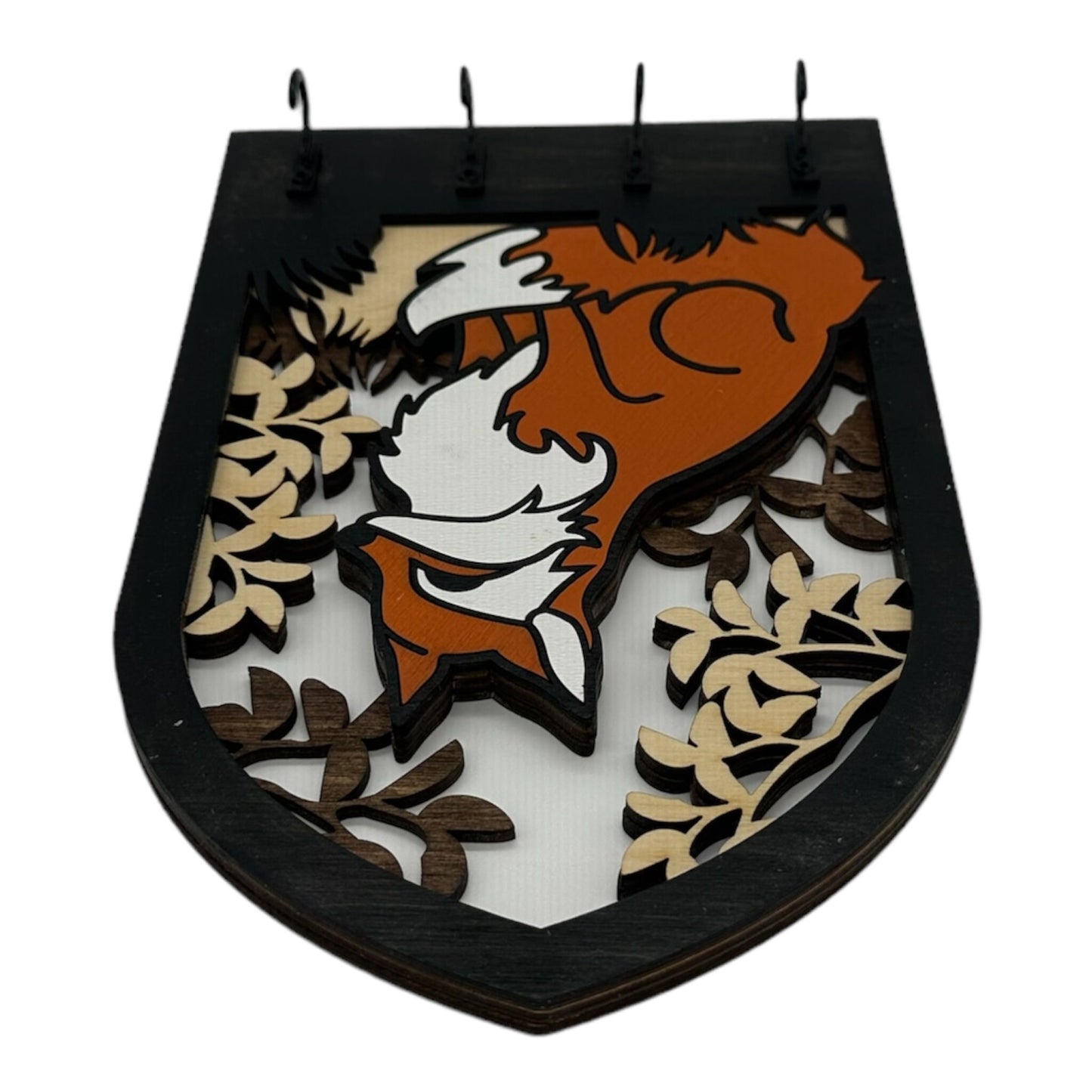 Fox Four Hook Arch Key Hanger/ Organizer