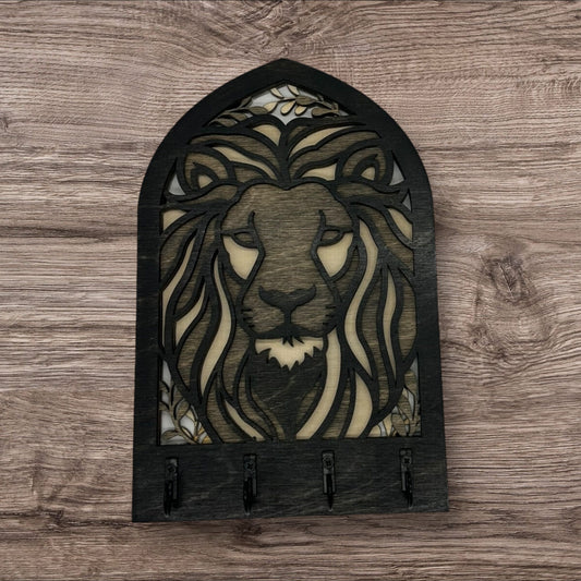 Lion Four Hook Arch Key Hanger/ Organizer