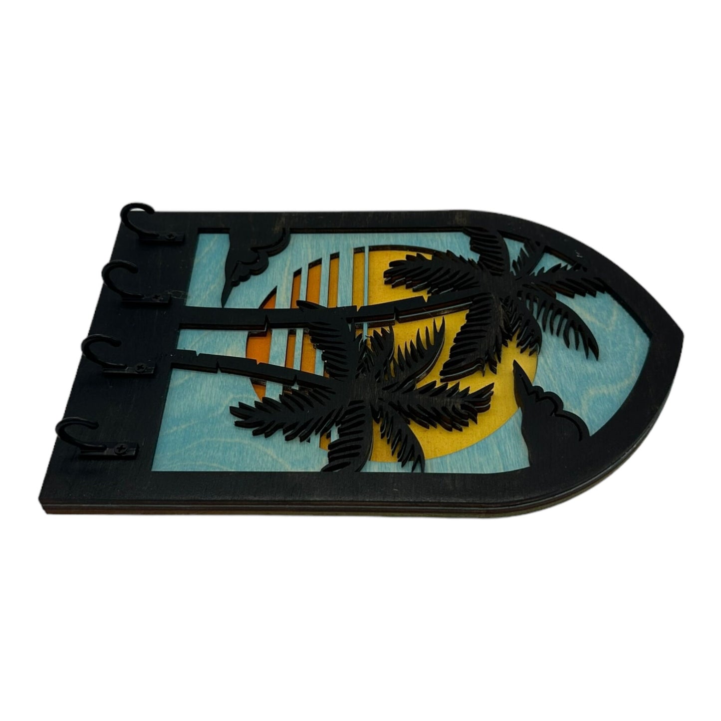Palm Tree Four Hook Arch Key Hanger/ Organizer