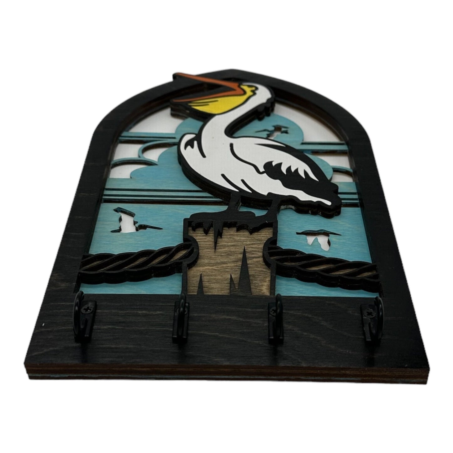 Pelican Four Hook Arch Key Hanger/ Organizer