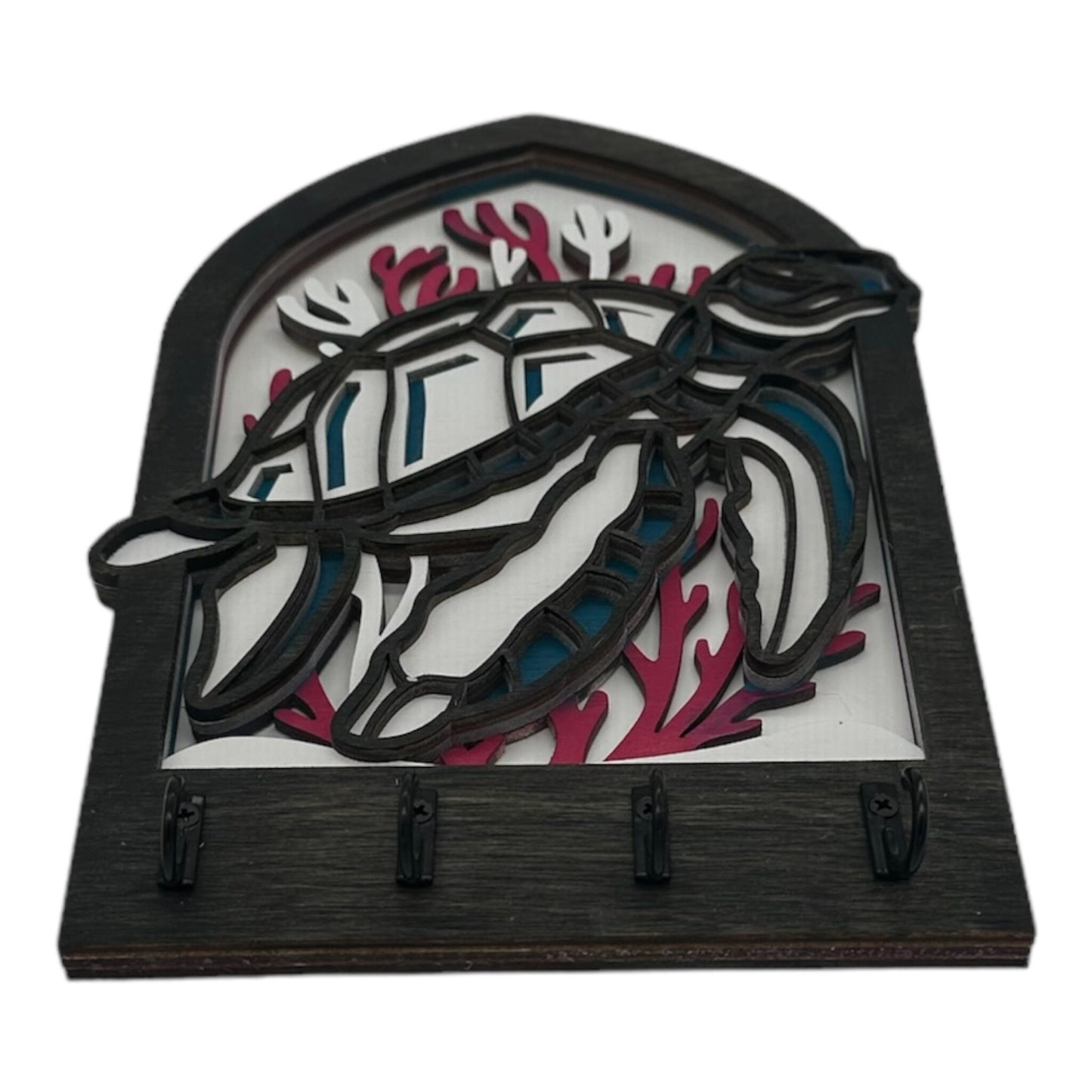 Turtle Four Hook Arch Key Hanger/ Organizer