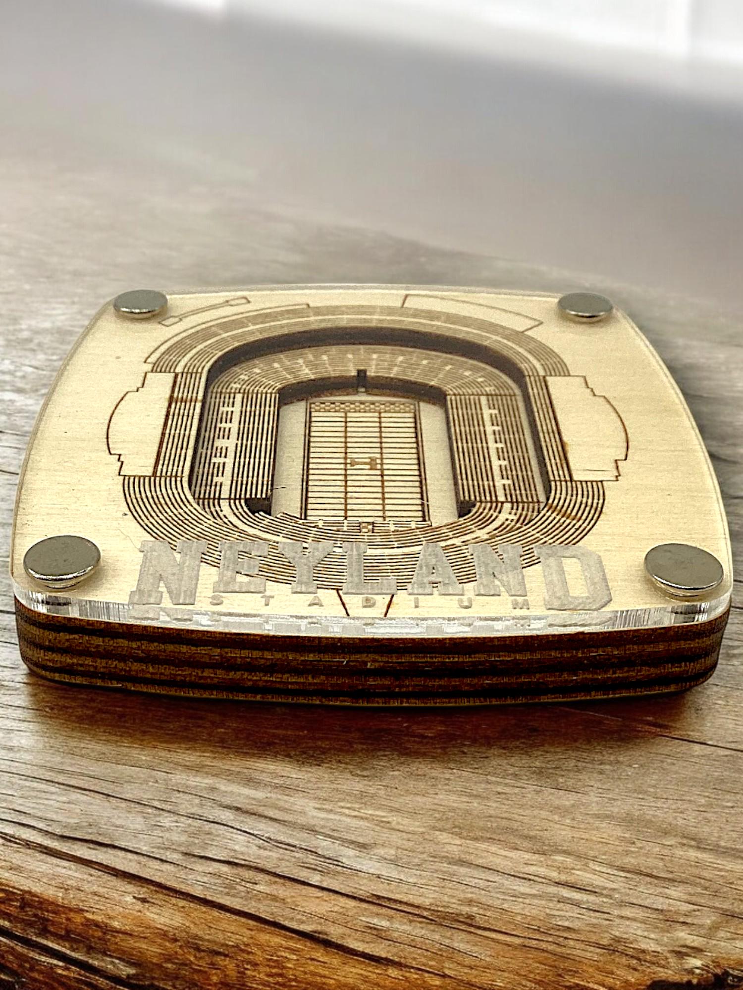 Multilayer Wooden Tennessee Vols Football Neyland Stadium Coaster
