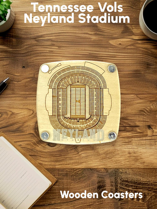 Multilayer Wooden Tennessee Vols Football Neyland Stadium Coaster