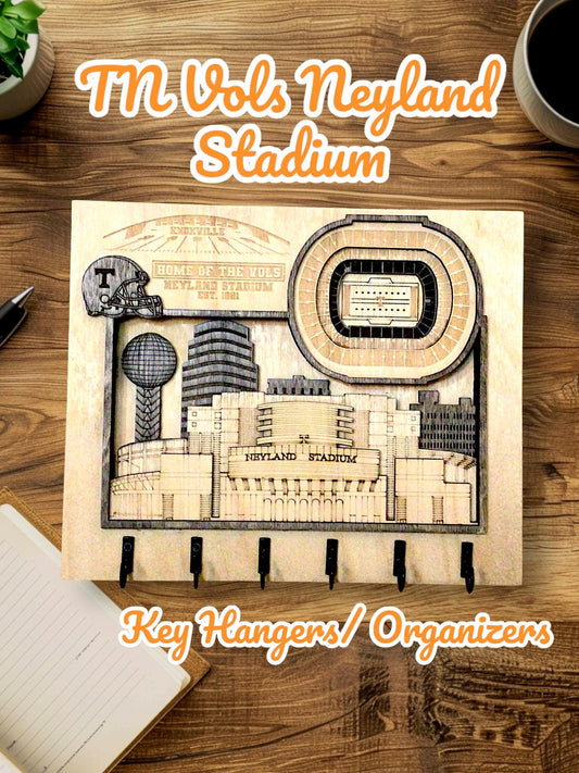 TN Volunteers Wooden Key Hanger/Organizer