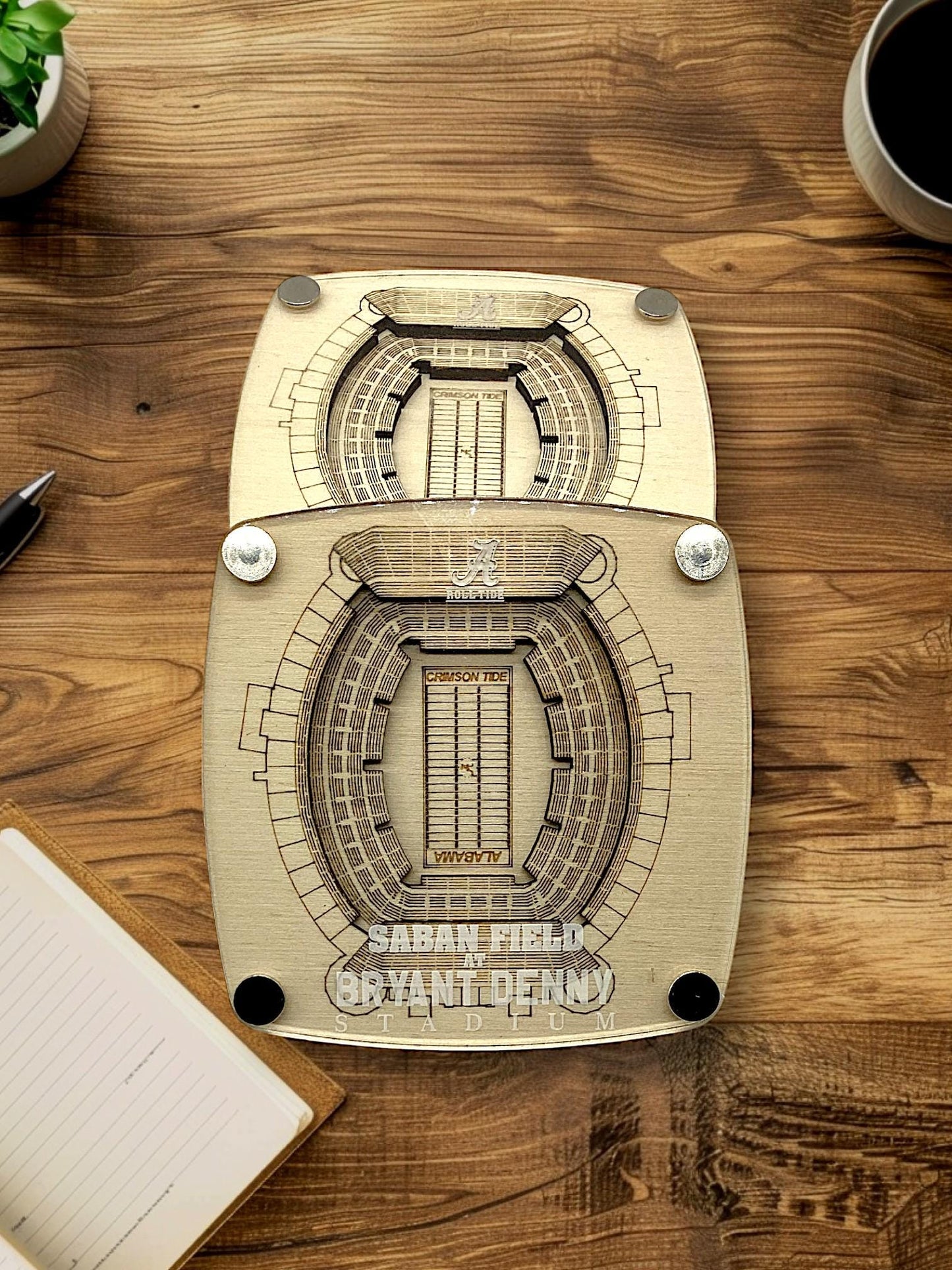 Alabama Crimson Tide Wooden Stadium Coaster