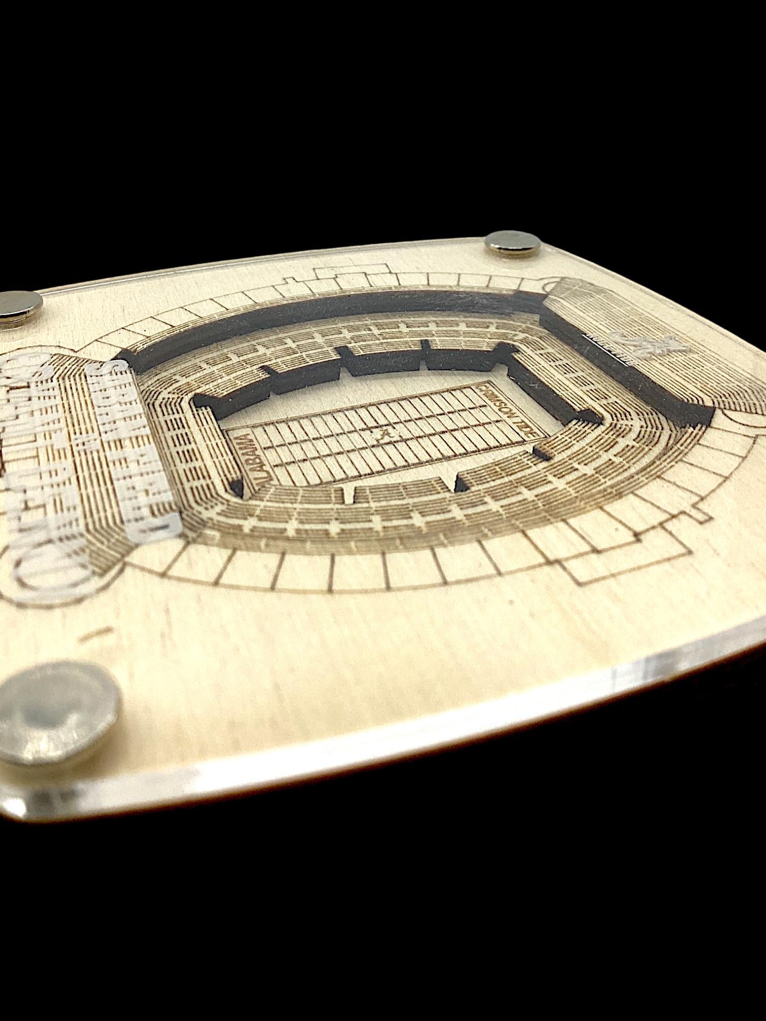 Alabama Crimson Tide Wooden Stadium Coaster
