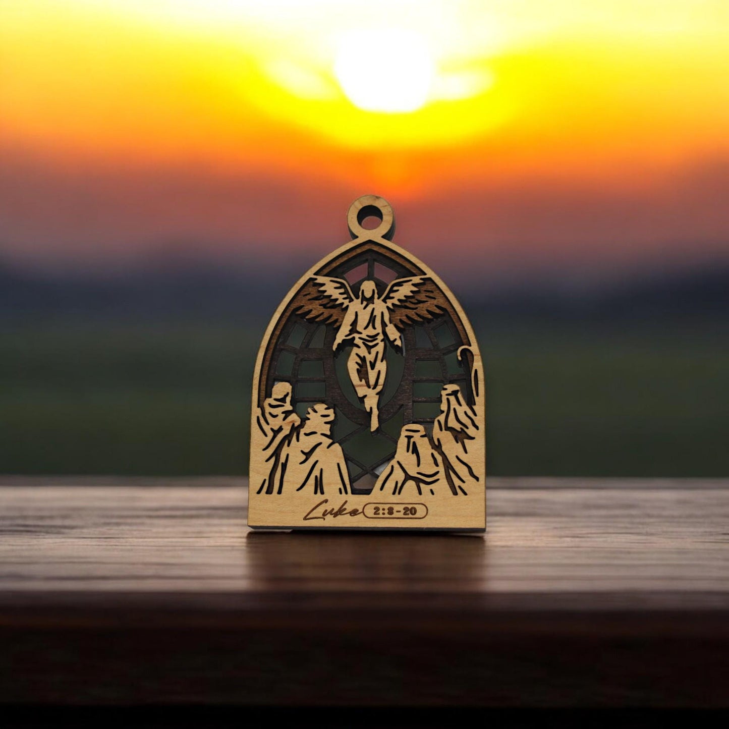 Wooden Religious Biblical Story of Christmas Ornaments