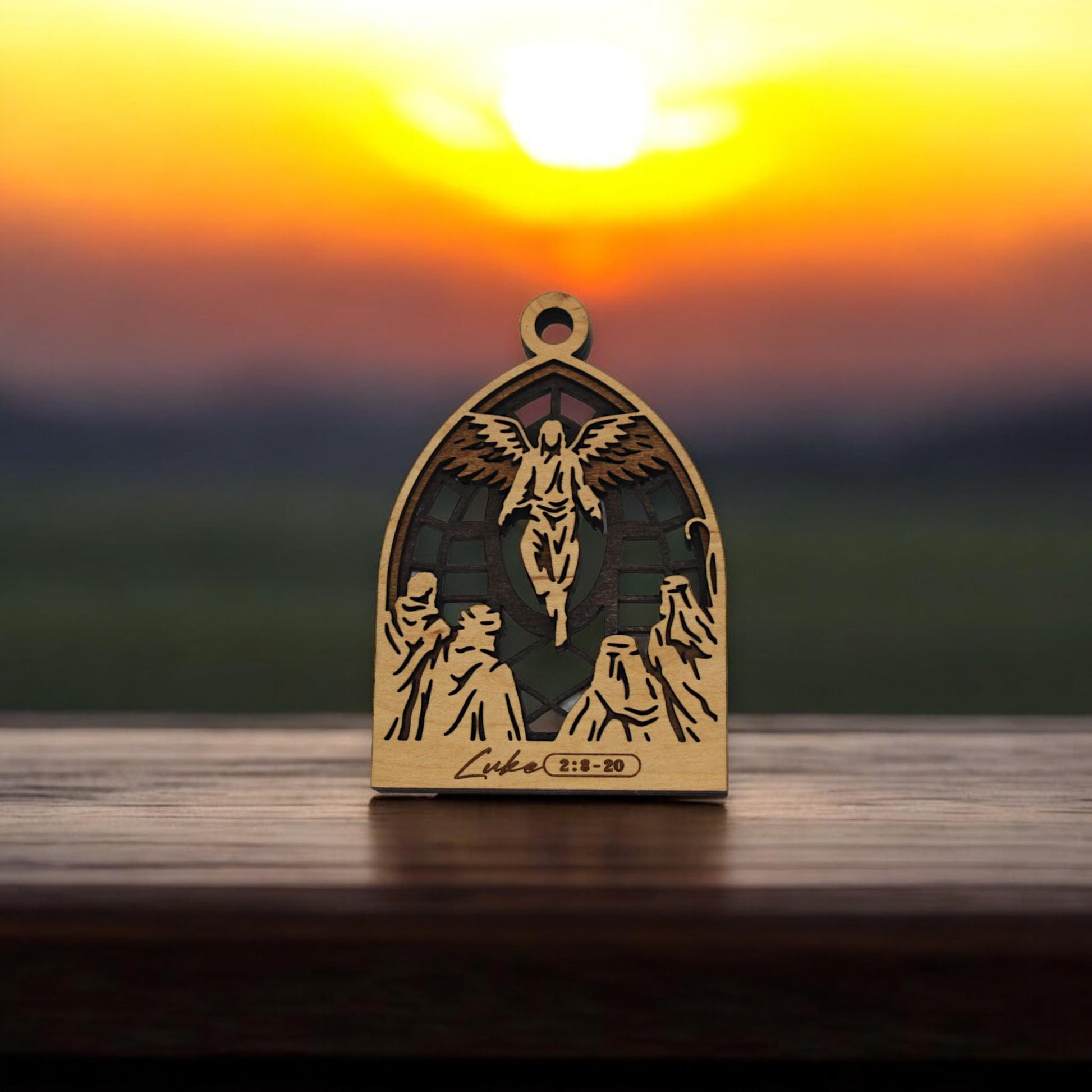 Wooden Religious Biblical Story of Christmas Ornaments