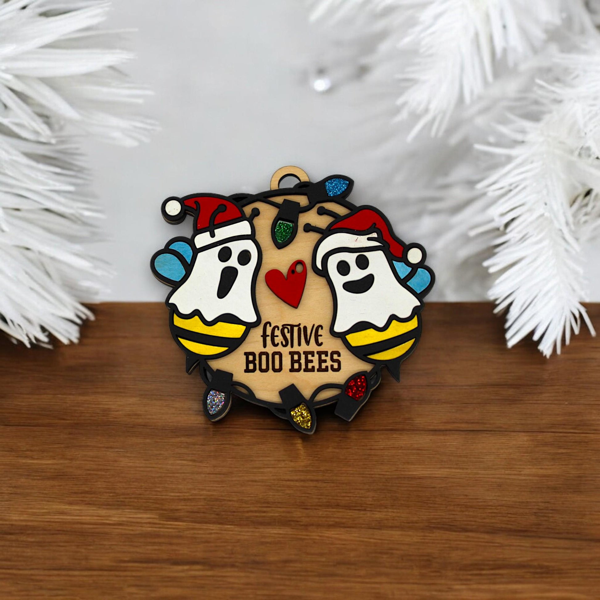 Boo Bee Christmas Ornaments